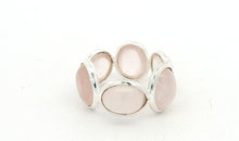 Ring MIRALIA Eternity Rosenquarz Silber