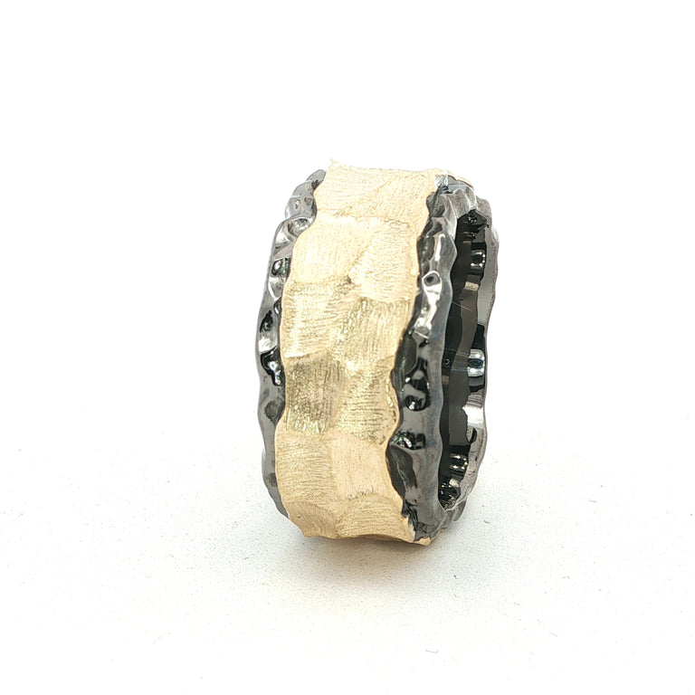 Ring MARIUS schwarz-gelb 12mm breit