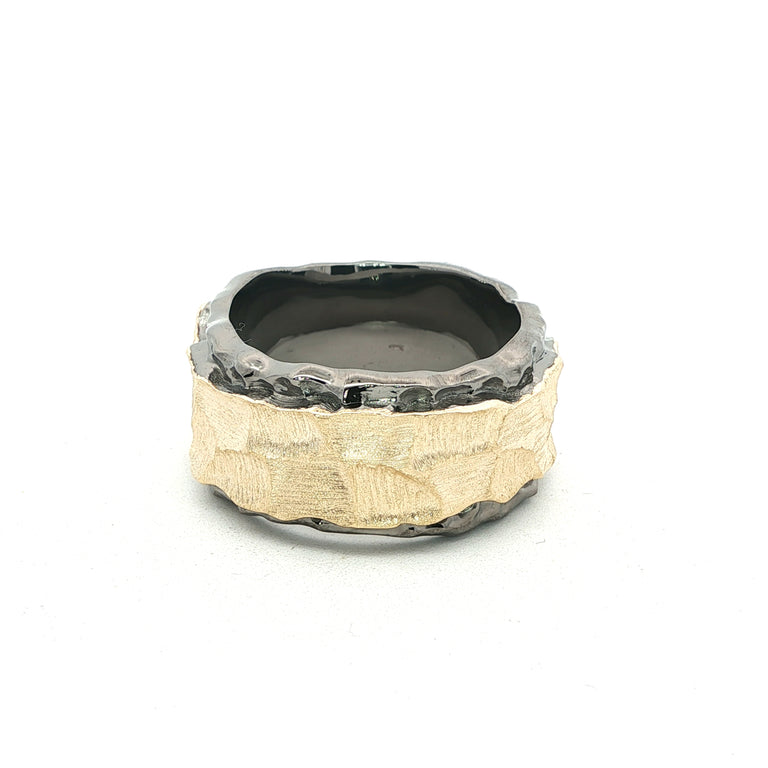 Ring MARIUS schwarz-gelb 12mm breit