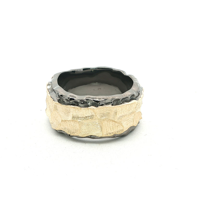 Ring MARIUS schwarz-gelb 12mm breit