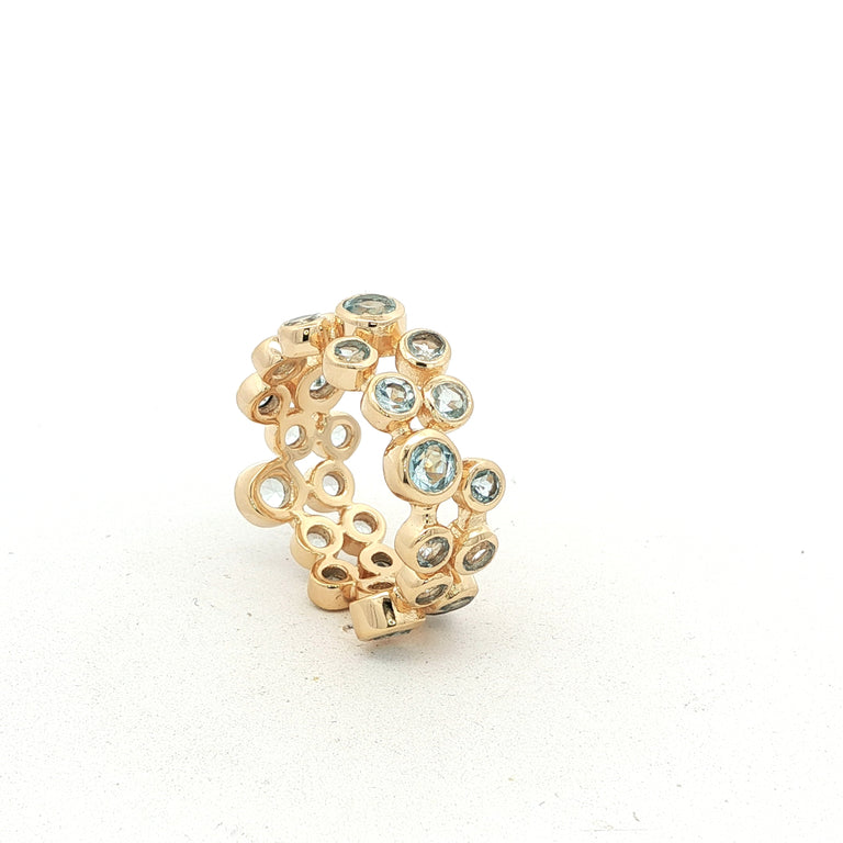 Ring AURELIA mit blauen Topasen