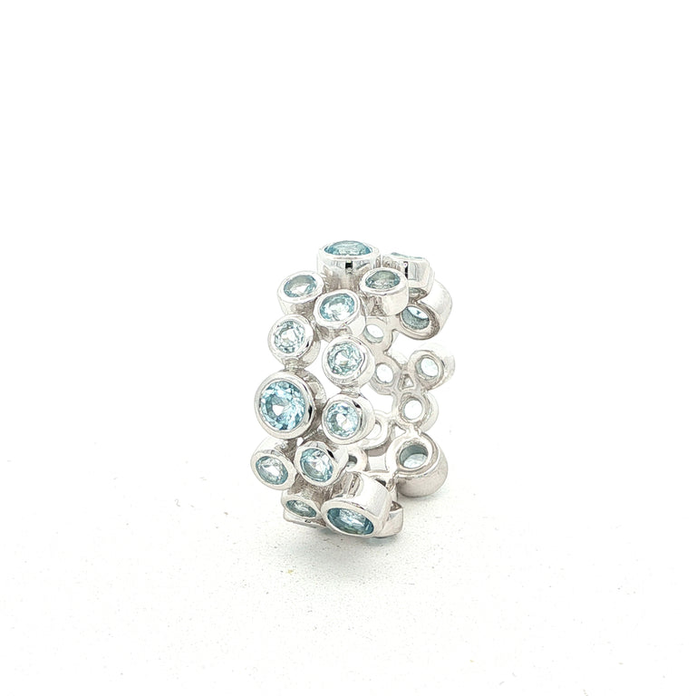 Ring AURELIA mit blauen Topasen
