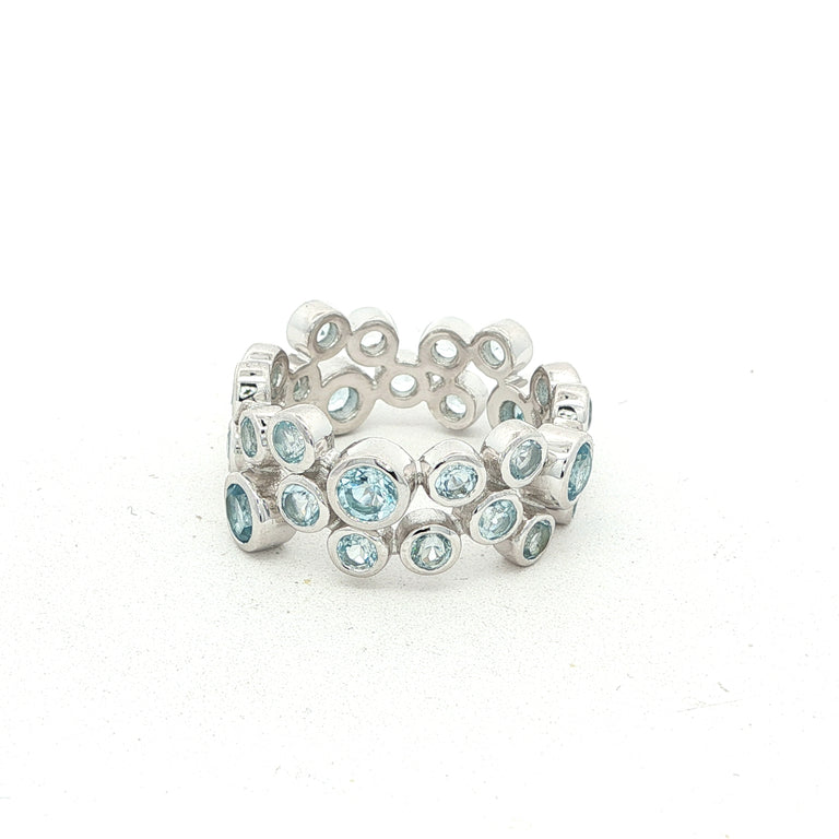 Ring AURELIA mit blauen Topasen