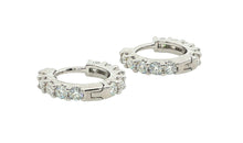 12 mm Moissanite Sterling Silber Creolen