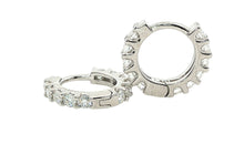 12 mm Moissanite Sterling Silber Creolen