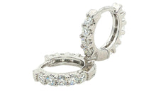 12 mm Moissanite Sterling Silber Creolen