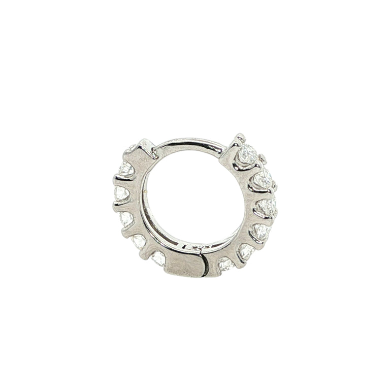 Einzeln Creole 12 mm Moissanite