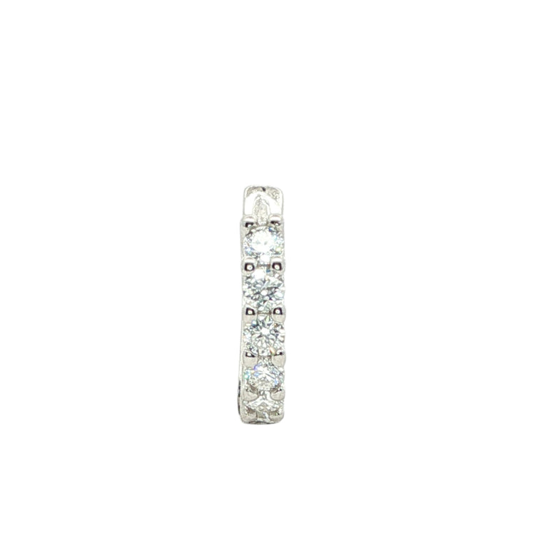 Einzeln Creole 12 mm Moissanite