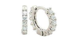 12 mm Moissanite Sterling Silber Creolen
