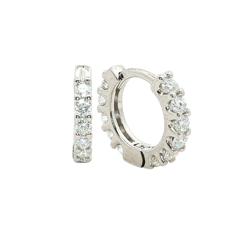 12 mm Moissanite Sterling Silber Creolen