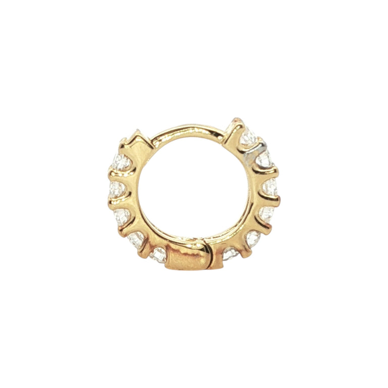 Einzeln Creole 12 mm Moissanite