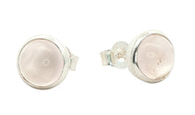 Ohrstecker aus Silber mit 7 mmRosenquarz