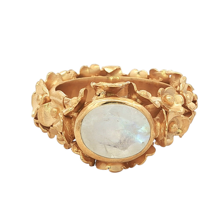Ring FLORAL mit Mondstein