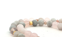 Rosenquarz Morganit  Kette