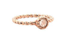 Ring Twist mit Rosenquarz