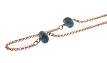 Silberkette mit Iolith – Feine Kette 45 cm | 925 Silber vergoldet