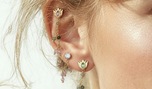 Piercing Kette Multiturmalin – filigrane Verbindung mit 2 Link