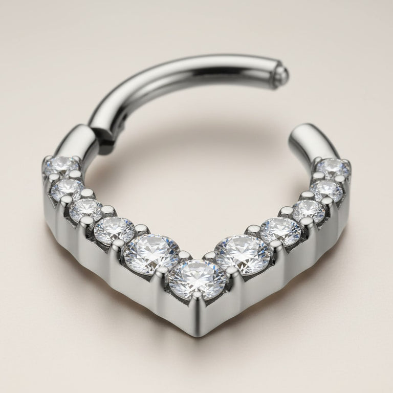 Titan G23 Septum Clicker mit Zirkonia – 1.2 mm / 10 mm