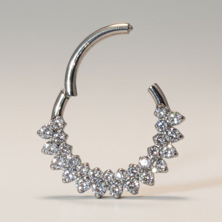 Titan G23 Segmentring mit Navette Zirkonia – 1.2 mm / 12 mm
