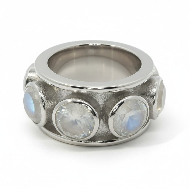 Ring Mallory mit Regenbogen-Mondstein
