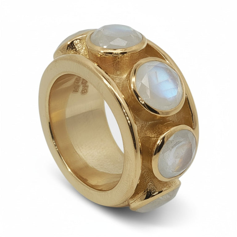 Ring Mallory mit Regenbogen-Mondstein