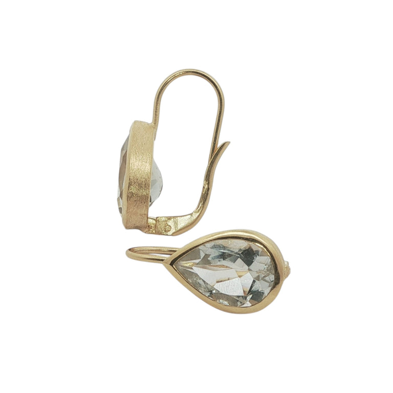 SERENAH Ohrhänger mit grünem Amethyst