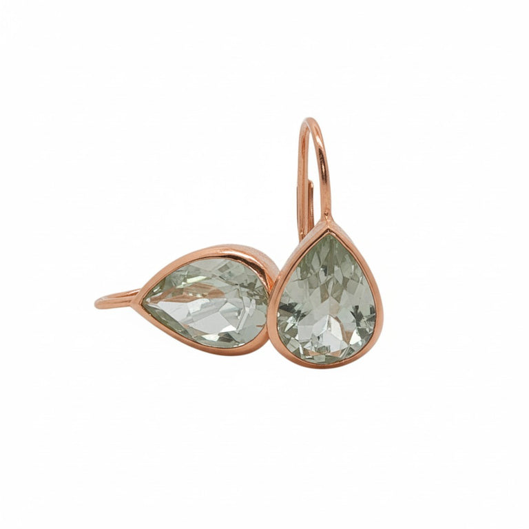 SERENAH Ohrhänger mit grünem Amethyst