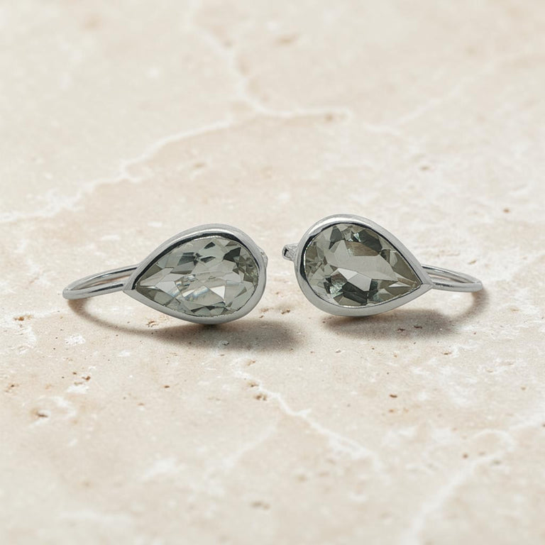 SERENAH Ohrhänger mit grünem Amethyst