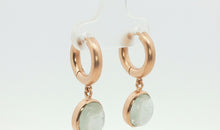 Creolen KAYLA 14 mm mit Prehnite