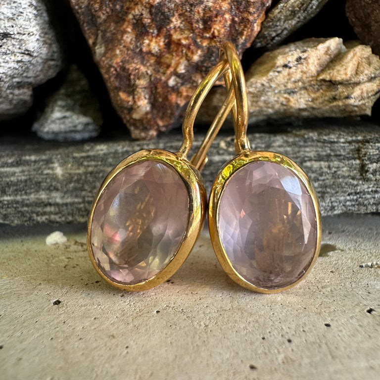 Ohrhänger Serenah Rosenquarz 10 X 14 mm