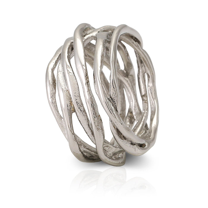 Statement Edelstahl 13 mm breiter Ring