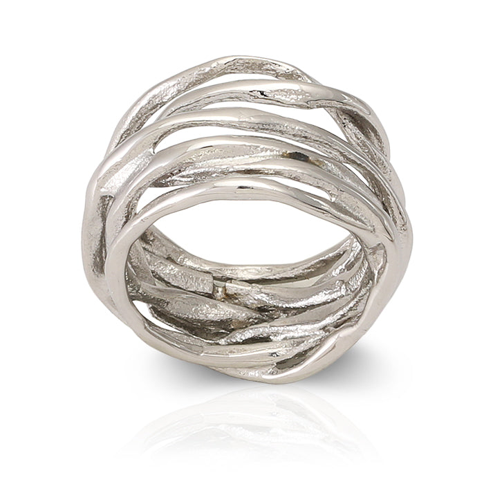 Statement Edelstahl 13 mm breiter Ring