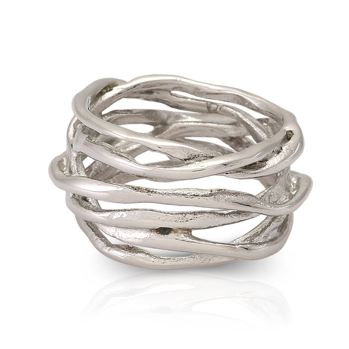 Statement Edelstahl 13 mm breiter Ring