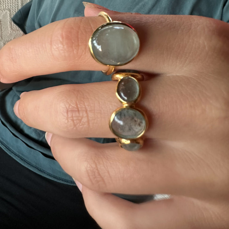 Ring MIRALIA Eternity Aquamarin Unikate