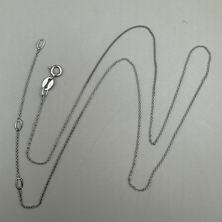 Feine Halskette 9K Weissgold 0.9 mm