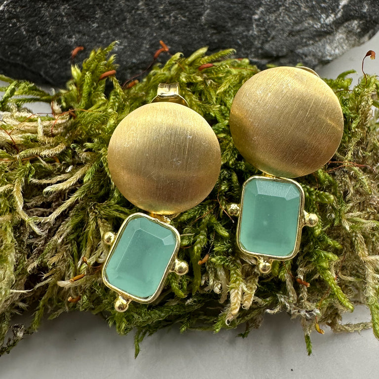 Ohrstecker mit Aqua Chalzedon