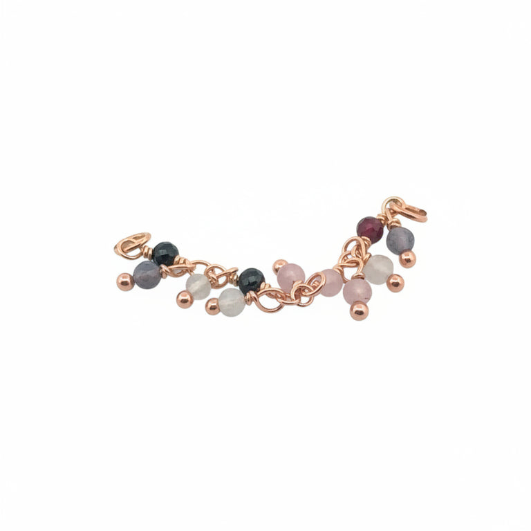 Piercing Kette Multiturmalin – filigrane Verbindung mit 2 Link