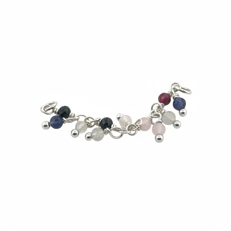 Piercing Kette Multiturmalin – filigrane Verbindung mit 2 Link