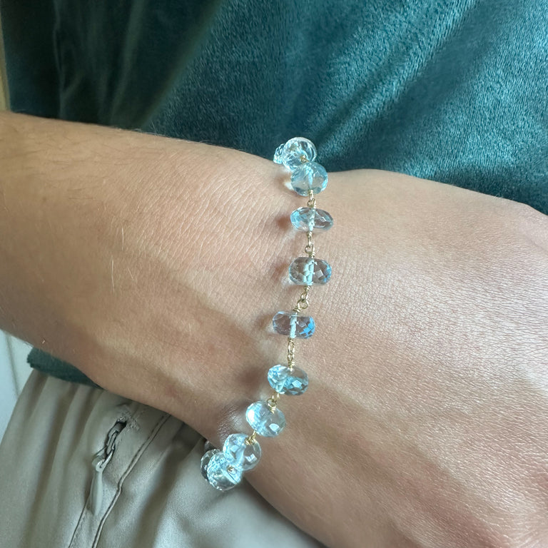 Armkette ROSARY mit Aquamarin