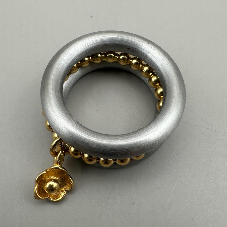 Ring Set mit Blumen Charm