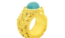 Ring FLOWERS Aquamarine 8 X 10 mm
