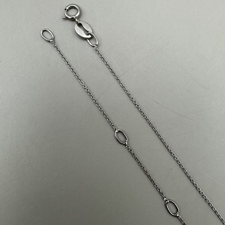 Feine Halskette 9K Weissgold 0.9 mm