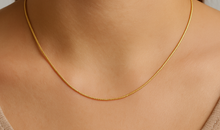 Feine Schlangenkette – 925 Silber vergoldet, 45 cm