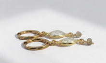 Creolen 16 mm Edelstahl mit Prasiolithe Charms SALE