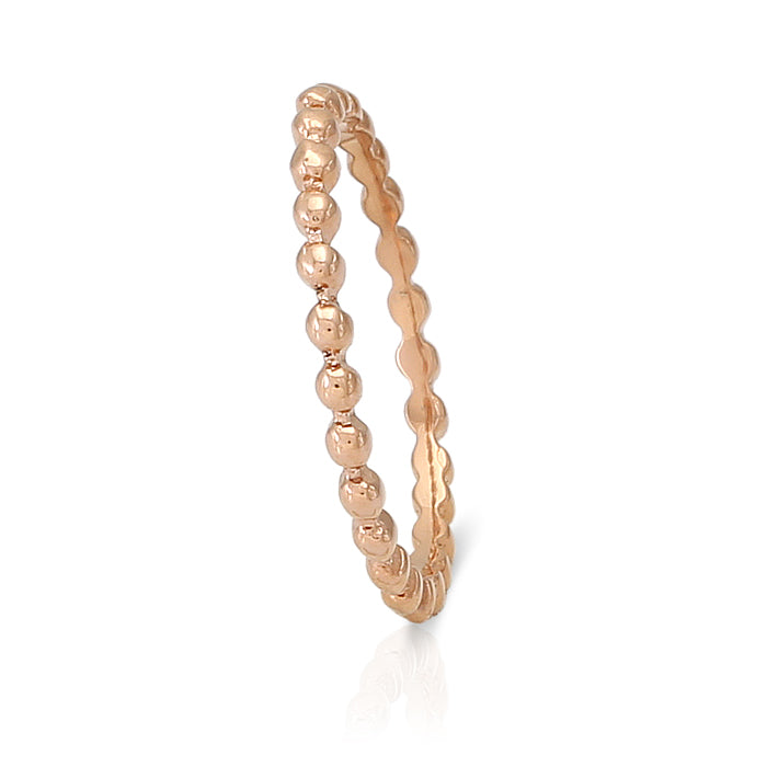 Edelstahl Ring 2 mm BUBBLE rosevergoldet