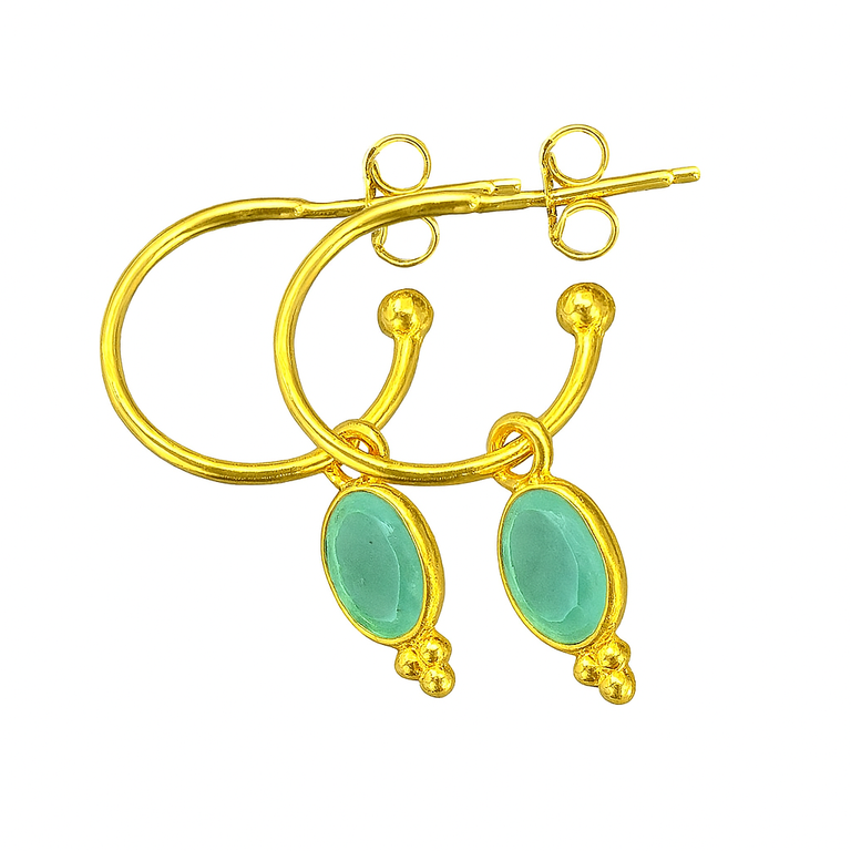 Halbcreole Lenny 15 mm mit Aqua Cahledony