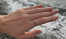 Unikate Ring Gelb 9 Karat Gold mit Salt & Pepper Diamant
