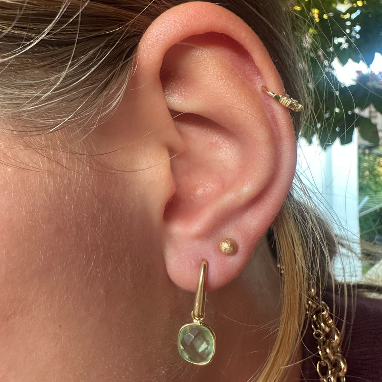 Ohrringe mit grünem Amethyst