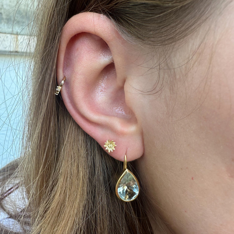 SERENAH Ohrhänger mit grünem Amethyst