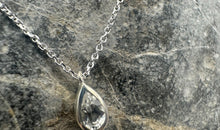 Feine Halskette Sterling Silber 0.9 mm mit Topas Anhänger
